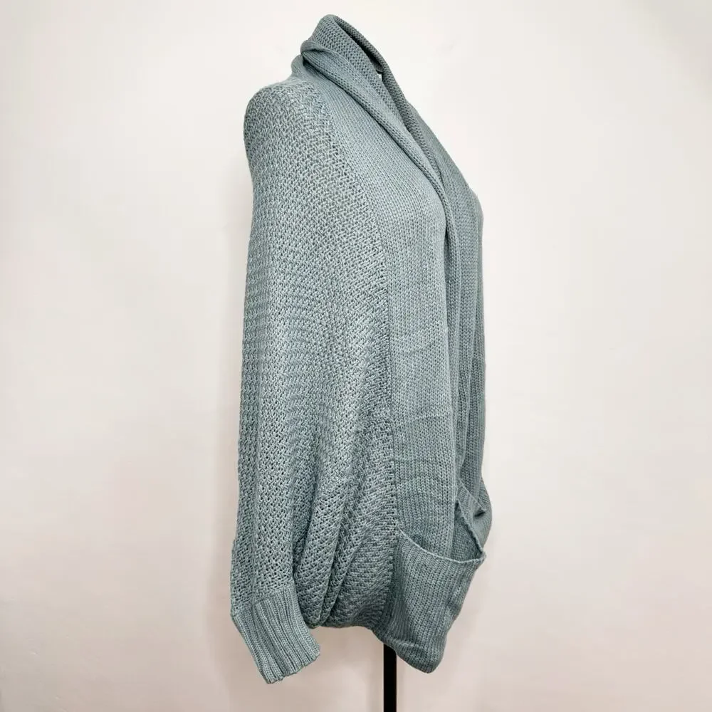 NWT Davi & Dani Dolman Sleeve Knit Pattern Cardigan Blue Casual Boho Size 3XL - Picture 5 of 14